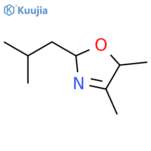Oxazole, 2,5-dihydro-4,5-dimethyl-2-(2-methylpropyl)- structure