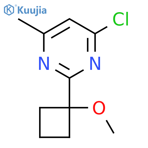 4-Chloro-2-(1-methoxycyclobutyl)-6-methylpyrimidine structure