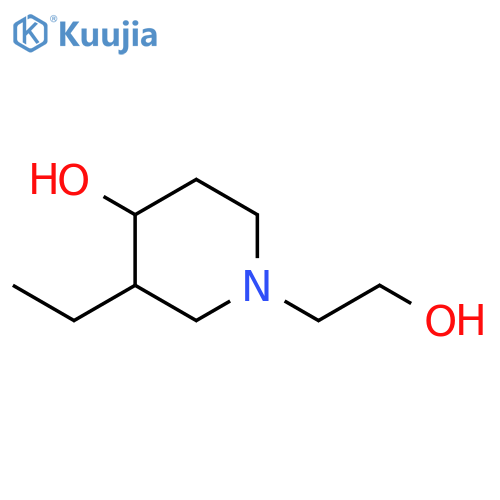 3-ethyl-1-(2-hydroxyethyl)piperidin-4-ol structure