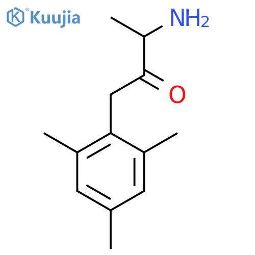 3-amino-1-(2,4,6-trimethylphenyl)butan-2-one structure