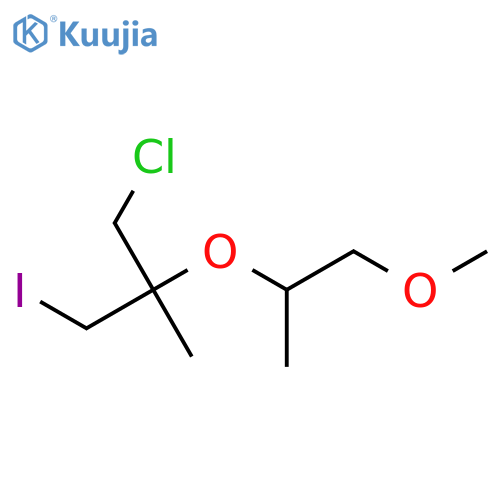 1-chloro-3-iodo-2-(1-methoxypropan-2-yl)oxy-2-methylpropane structure