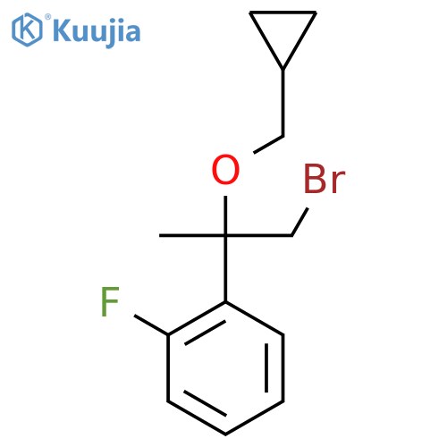 1-1-bromo-2-(cyclopropylmethoxy)propan-2-yl-2-fluorobenzene structure