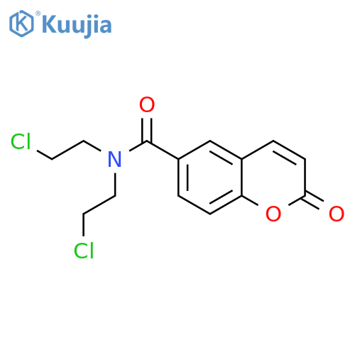 2H-1-Benzopyran-6-carboxamide,N,N-bis(2-chloroethyl)-2-oxo- structure