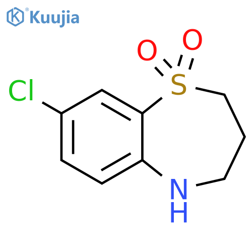8-chloro-2,3,4,5-tetrahydro-1lambda6,5-benzothiazepine-1,1-dione structure