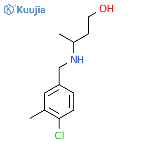 3-{(4-chloro-3-methylphenyl)methylamino}butan-1-ol structure