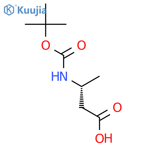 (R)-3-((tert-Butoxycarbonyl)amino)butanoic acid structure