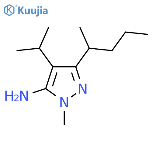 1-methyl-3-(pentan-2-yl)-4-(propan-2-yl)-1H-pyrazol-5-amine structure