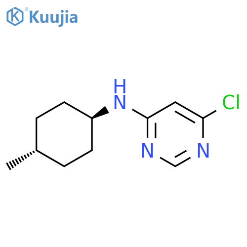6-chloro-N-((1r,4r)-4-methylcyclohexyl)pyrimidin-4-amine structure