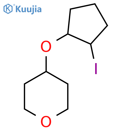 4-(2-iodocyclopentyl)oxyoxane structure