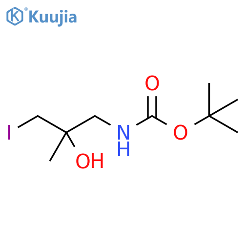 tert-butyl N-(2-hydroxy-3-iodo-2-methylpropyl)carbamate structure