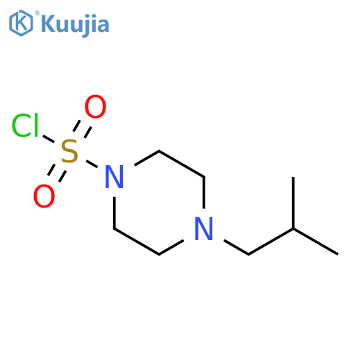 4-(2-methylpropyl)piperazine-1-sulfonyl chloride structure