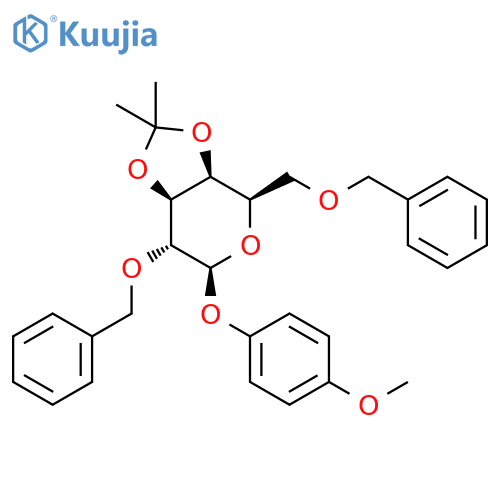 4-Methoxyphenyl 2,6-Di-O-benzyl-3,4-O-isopropylidene-β-D-galactopyranose structure