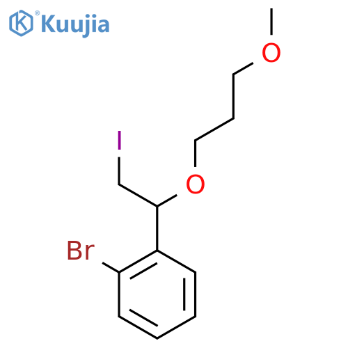 1-bromo-2-2-iodo-1-(3-methoxypropoxy)ethylbenzene structure
