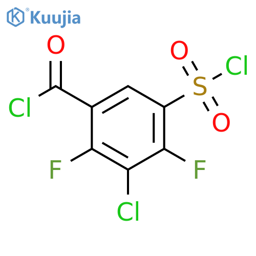 3-chloro-5-(chlorosulfonyl)-2,4-difluorobenzoyl chloride structure