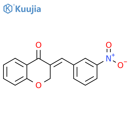 (3E)-3-[(3-nitrophenyl)methylidene]-3,4-dihydro-2H-1-benzopyran-4-one structure
