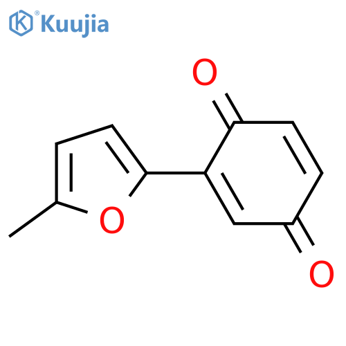 2,5-Cyclohexadiene-1,4-dione, 2-(5-methyl-2-furanyl)- structure