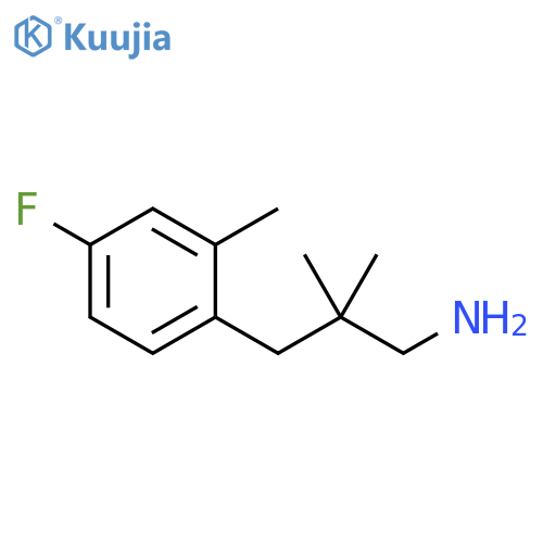 3-(4-fluoro-2-methylphenyl)-2,2-dimethylpropan-1-amine structure