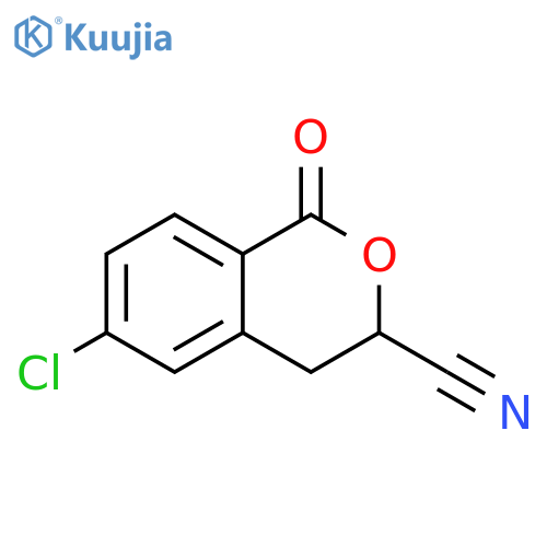 1H-2-Benzopyran-3-carbonitrile, 6-chloro-3,4-dihydro-1-oxo- structure