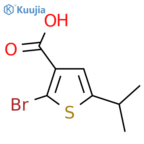 2-Bromo-5-(propan-2-yl)thiophene-3-carboxylic acid structure