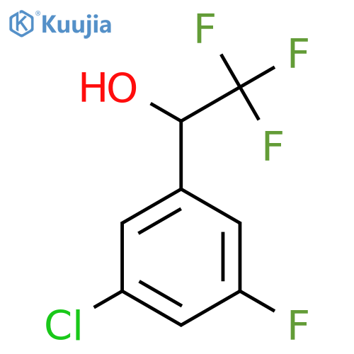 1-(3-chloro-5-fluorophenyl)-2,2,2-trifluoroethan-1-ol structure