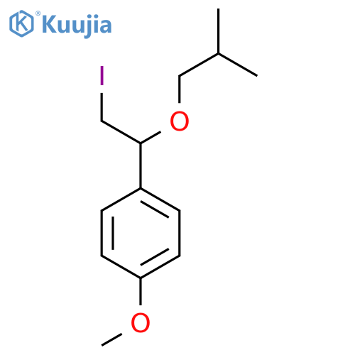 1-2-iodo-1-(2-methylpropoxy)ethyl-4-methoxybenzene structure