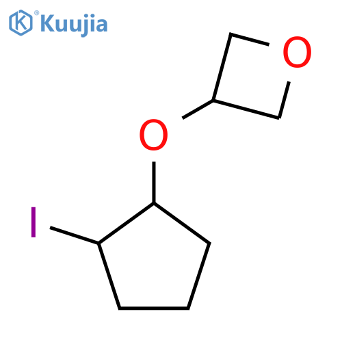3-(2-iodocyclopentyl)oxyoxetane structure