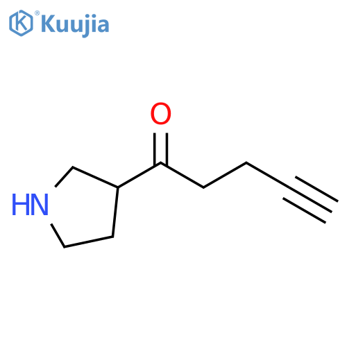 1-Pyrrolidin-3-ylpent-4-yn-1-one structure