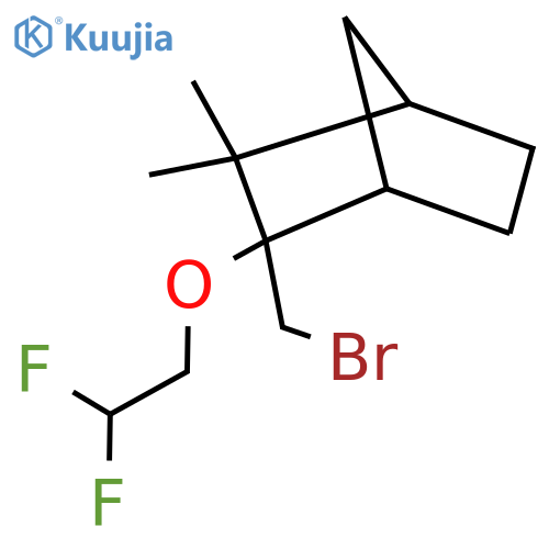 2-(bromomethyl)-2-(2,2-difluoroethoxy)-3,3-dimethylbicyclo2.2.1heptane structure
