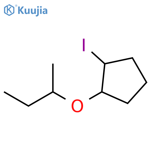 1-(butan-2-yloxy)-2-iodocyclopentane structure