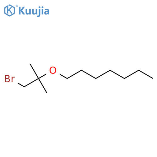 1-(1-bromo-2-methylpropan-2-yl)oxyheptane structure