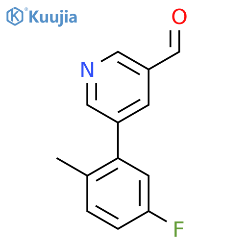 5-(5-Fluoro-2-methylphenyl)pyridine-3-carbaldehyde structure