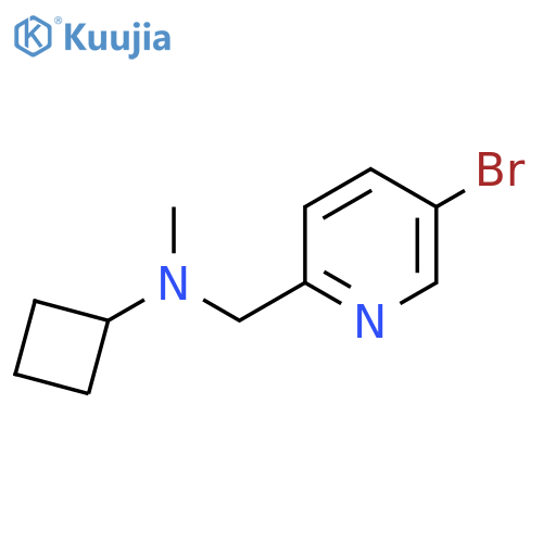 N-[(5-Bromopyridin-2-yl)methyl]-N-methylcyclobutanamine structure
