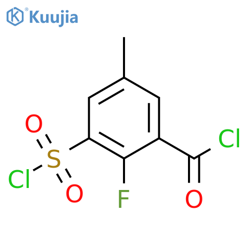 3-(chlorosulfonyl)-2-fluoro-5-methylbenzoyl chloride structure