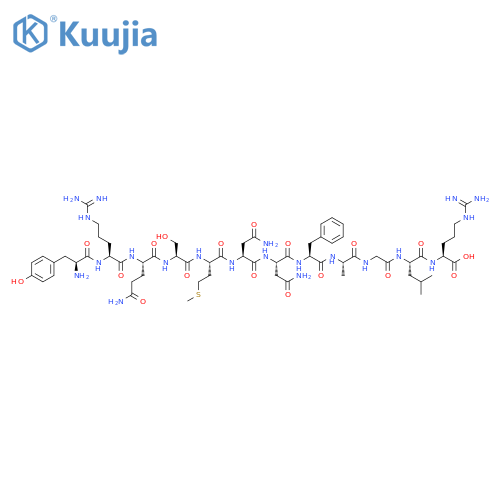L-Arginine,L-tyrosyl-L-arginyl-L-glutaminyl-L-seryl-L-methionyl-L-asparaginyl-L-asparaginyl-L-phenylalanyl-L-alanylglycyl-L-leucyl-(9CI) structure