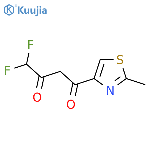 4,4-difluoro-1-(2-methyl-1,3-thiazol-4-yl)butane-1,3-dione structure