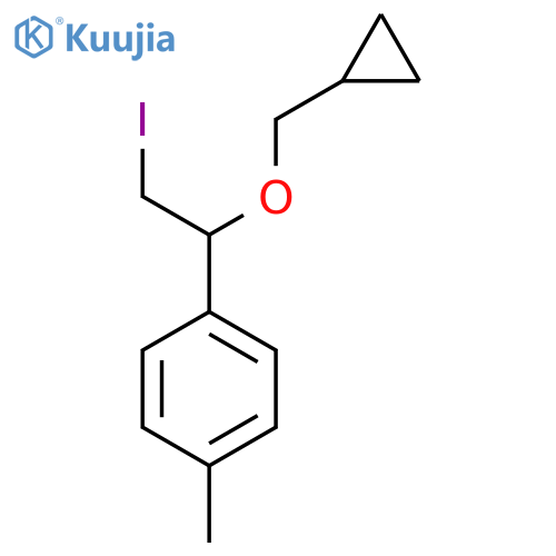 1-1-(cyclopropylmethoxy)-2-iodoethyl-4-methylbenzene structure