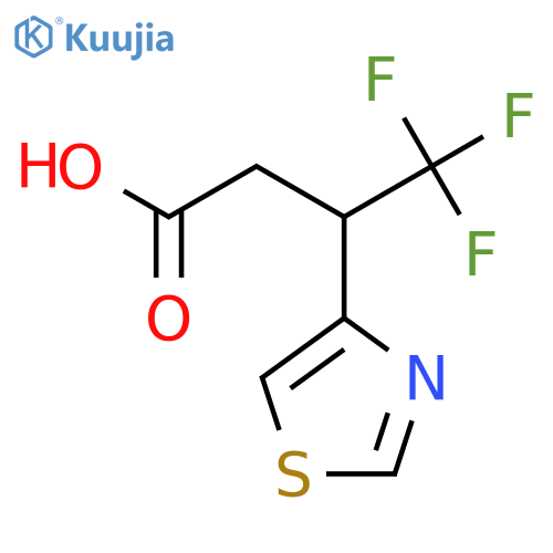 4,4,4-trifluoro-3-(1,3-thiazol-4-yl)butanoic acid structure
