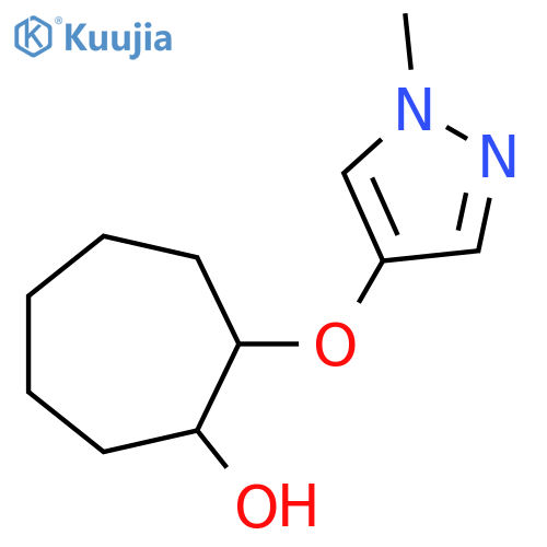 2-[(1-methyl-1H-pyrazol-4-yl)oxy]cycloheptan-1-ol structure