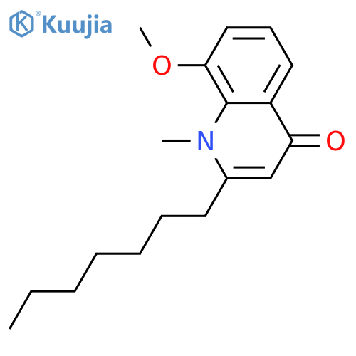 2-Heptyl-4-hydroxyquinoline; NH-form, 8-Methoxy, N-Me structure