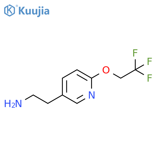 2-6-(2,2,2-trifluoroethoxy)pyridin-3-ylethan-1-amine structure