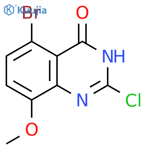 5-bromo-2-chloro-8-methoxy-quinazolin-4-ol structure