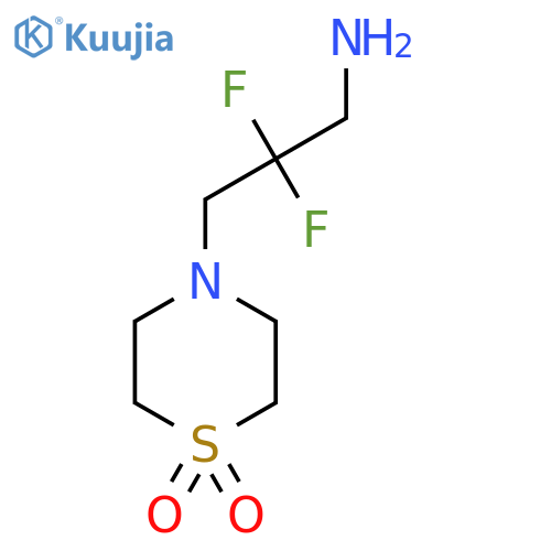 4-(3-Amino-2,2-difluoropropyl)-1lambda6-thiomorpholine-1,1-dione structure