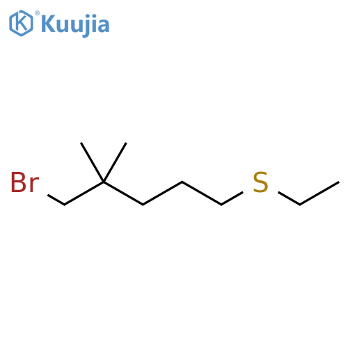 Pentane, 4-(bromomethyl)-1-(ethylthio)-4-methyl- structure