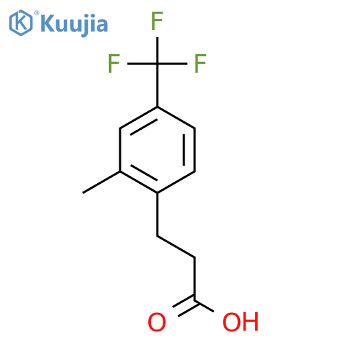 3-2-methyl-4-(trifluoromethyl)phenylpropanoic acid structure