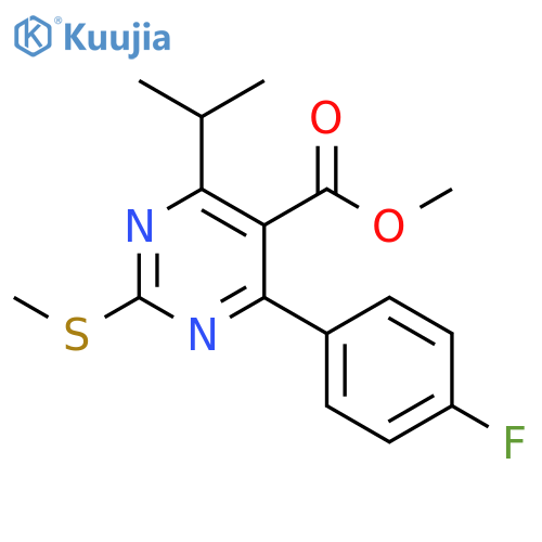 Methyl 4-(4-Fluorophenyl)-6-isopropyl-2-(methylthio)pyrimidine-5-carboxylate structure