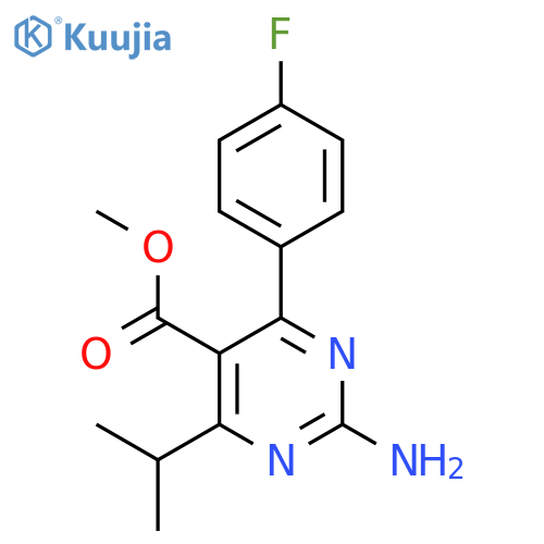 Methyl 2-amino-4-(4-fluorophenyl)-6-isopropylpyrimidine-5-carboxylate structure