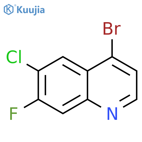 4-bromo-6-chloro-7-fluoroquinoline structure