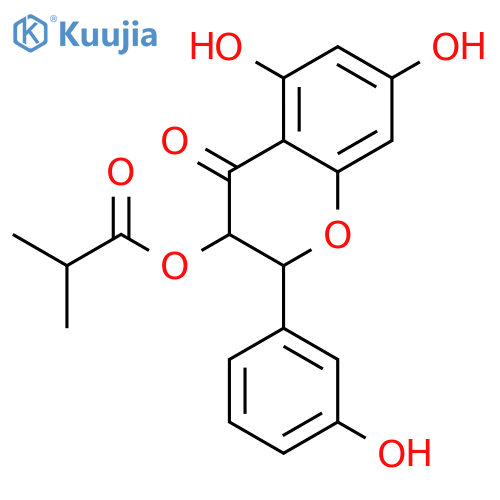3-O-(2-Methylpropanoyl)-(2R,3R)-3,3',5,7-Tetrahydroxyflavanone structure