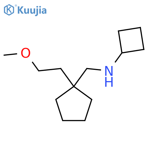 N-{[1-(2-methoxyethyl)cyclopentyl]methyl}cyclobutanamine structure
