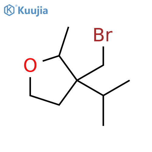 Furan, 3-(bromomethyl)tetrahydro-2-methyl-3-(1-methylethyl)- structure